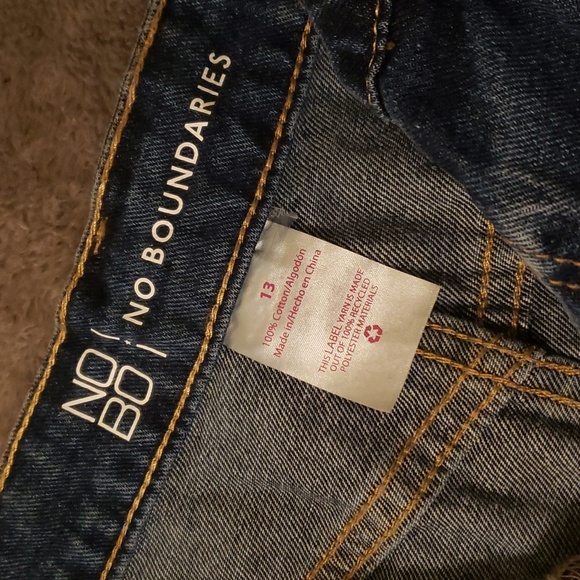 NoBo No Boundaries HiRise Destruction Midi Shorts 13 DkWash - Picture 2 of 6